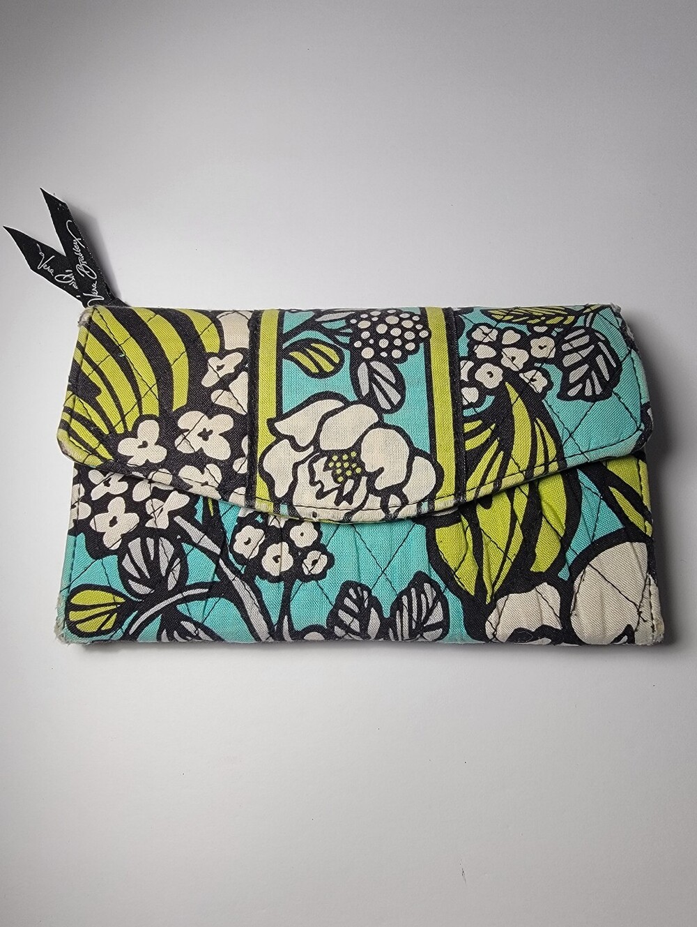 Vera Bradley Crossbody Clutch Wallet Island Blooms Pattern